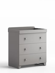 Little Acorns Light Grey Classic 3 Draw Dresser Changing Unit - Image 4 of 5