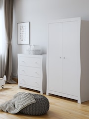 Little Acorns White Sleigh 2 Door Double Wardrobe - Image 1 of 2