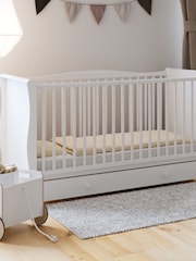 Little Acorns White Sleigh Cot Bed Drawer - Image 1 of 2