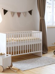 Little Acorns White Santorini Cot Bed - Image 1 of 2