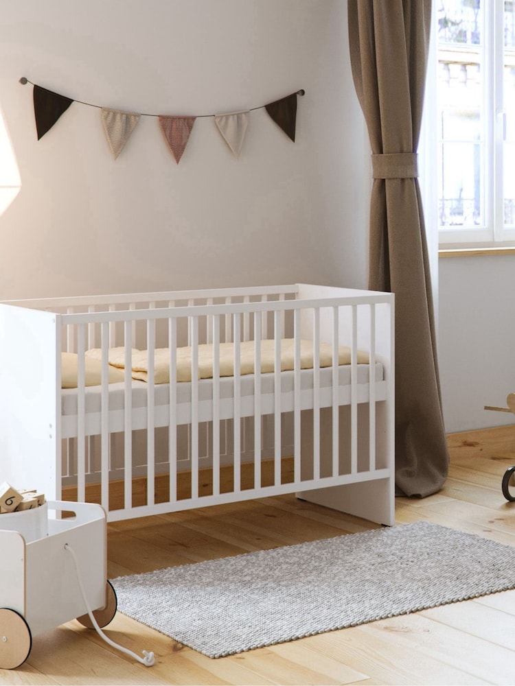 Little Acorns White Santorini Cot Bed - Image 1 of 2