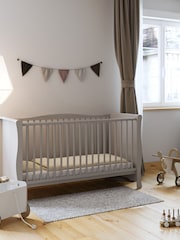 Little Acorns Light Grey Sleigh Cot Bed Without Drawer - Image 1 of 4