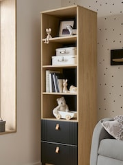 Cuddleco Black Rafi Bookcase in Oak and White - Image 1 of 2