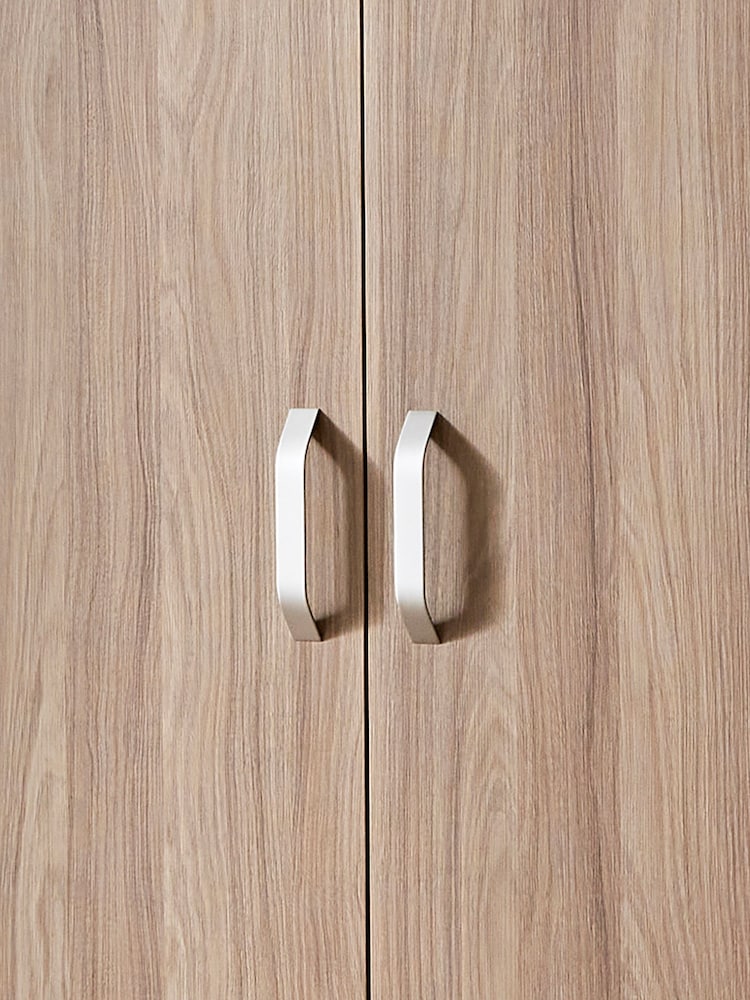 Cuddleco White Ada 2 Door Nursery Wardrobe in White and Ash - Image 2 of 5