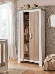 Cuddleco White Ada 2 Door Nursery Wardrobe in White and Ash - Image 3 of 5