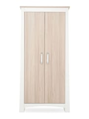 Cuddleco White Ada 2 Door Nursery Wardrobe in White and Ash - Image 4 of 5
