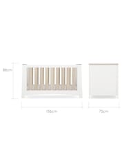 Cuddleco White and Ash Ada 2 Piece Nursery Furniture Set - Image 6 of 7