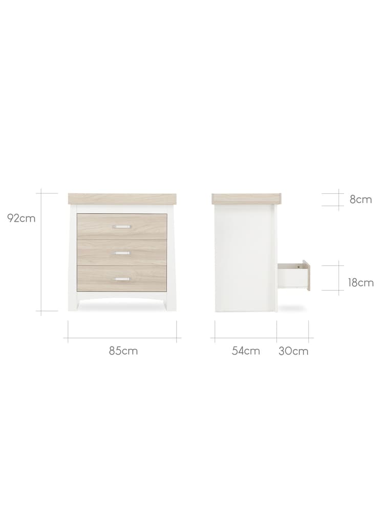 Cuddleco White and Ash Ada 2 Piece Nursery Furniture Set - Image 7 of 7