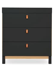 Cuddleco Black Rafi Dresser Changer in Oak and White - Image 4 of 5