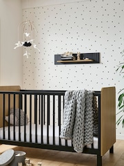 Cuddleco Black Rafi Cot Bed in Oak and White - Image 1 of 6