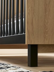 Cuddleco Black Rafi Cot Bed in Oak and White - Image 4 of 6