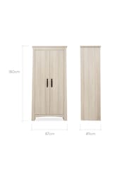 Cuddleco Ash Isla 2 Door Nursery Wardrobe - Image 5 of 5
