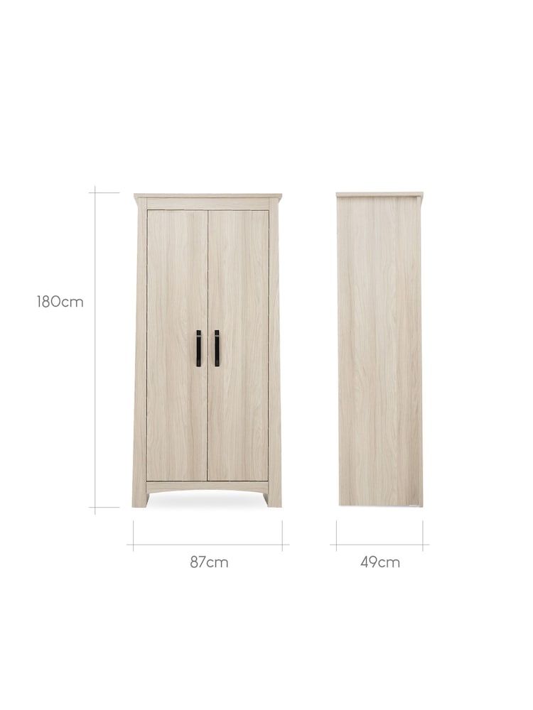 Cuddleco Ash Isla 2 Door Nursery Wardrobe - Image 5 of 5