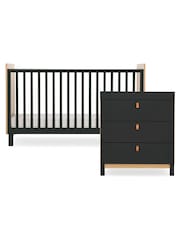 Cuddleco Rafi Oak and Black 2 Piece Nursery Furniture Set - Image 5 of 7