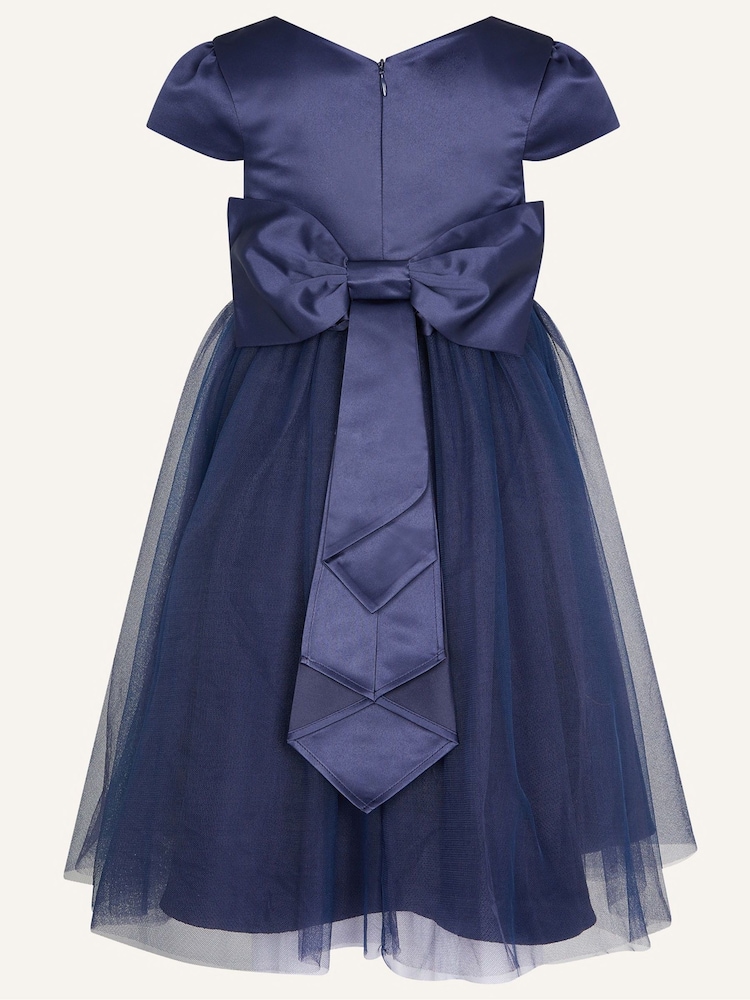 Monsoon Blue Tulle Flower Girl Dress - Image 2 of 3