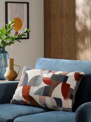 Rust Brown Tufted Geometric Cushion - Image 1 of 1
