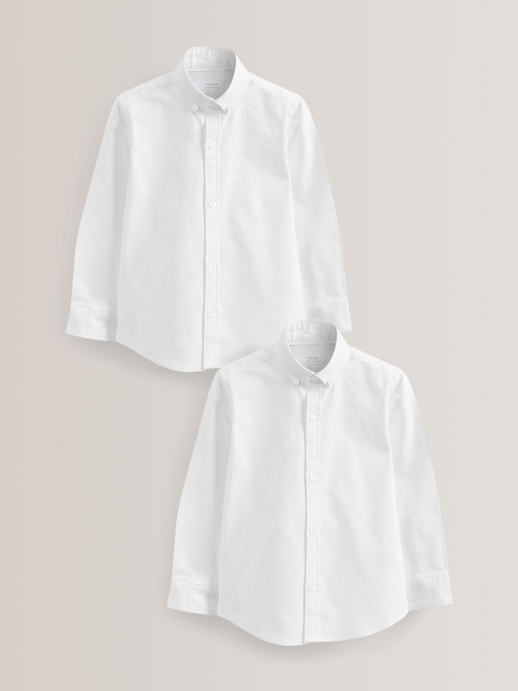 White 2 Pack Oxford Shirt (3-16yrs) - Image 1 of 4