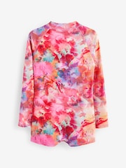 Pink Colour Burst Long Sleeved Shortie Swimsuit (3-16yrs) - Image 5 of 5