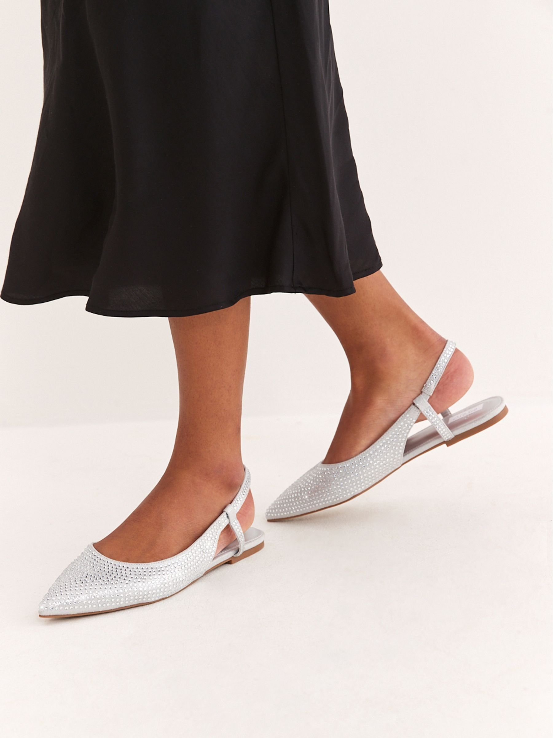 Flat pointed toe slingback shoes clearance