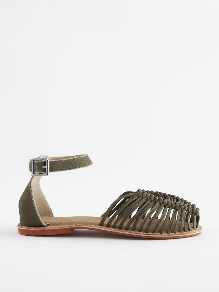 Kaki zelena - Sandali z gleženjskim paščkom Huarache - Slika 2 iz 6 Kaki zelena - Sandali z gleženjskim paščkom Huarache - Slika 2 iz 6