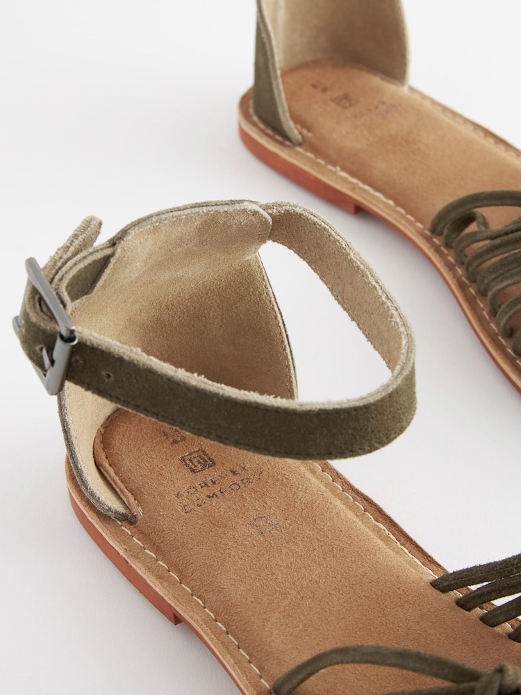 Vert kaki - Sandales Huarache à bride cheville - Image 5 of 6
