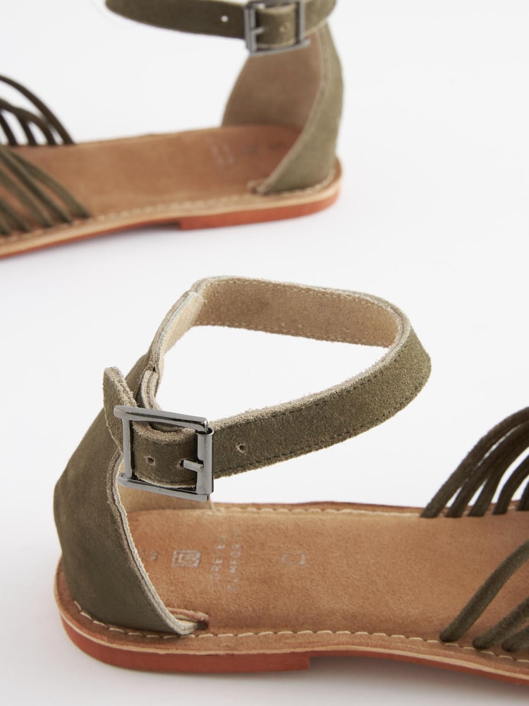 Kaki zelena - Sandali z gleženjskim paščkom Huarache - Slika 6 iz 6 Kaki zelena - Sandali z gleženjskim paščkom Huarache - Slika 6 iz 6