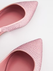 rožnata - Koničasti čevlji z odprto peto Forever Comfort Bling - Slika 3 iz 5