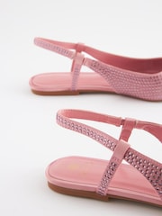 rožnata - Koničasti čevlji z odprto peto Forever Comfort Bling - Slika 4 iz 5