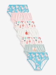Pink/White/Green Unicorn Briefs 7 Pack (1.5-16yrs) - Image 1 of 2