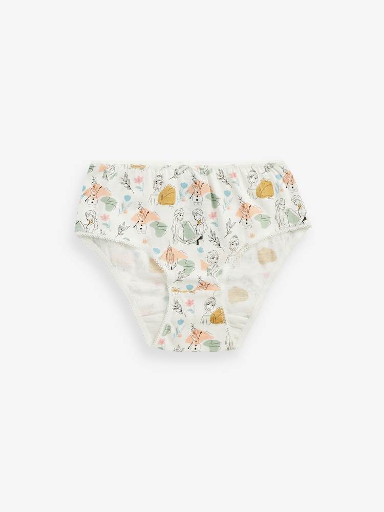 Pink/Blue Disney Frozen 100% Cotton Briefs 5 Pack (1.5-10yrs) - Image 3 of 8