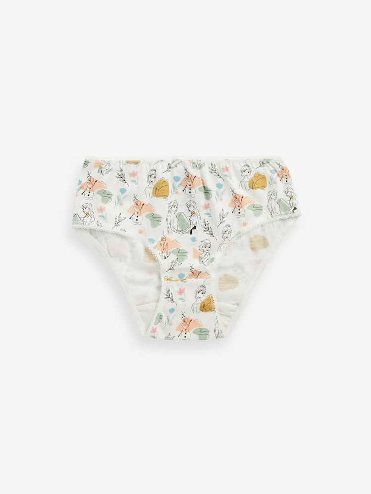 Pink/Blue Disney Frozen 100% Cotton Briefs 5 Pack (1.5-10yrs) - Image 5 of 8