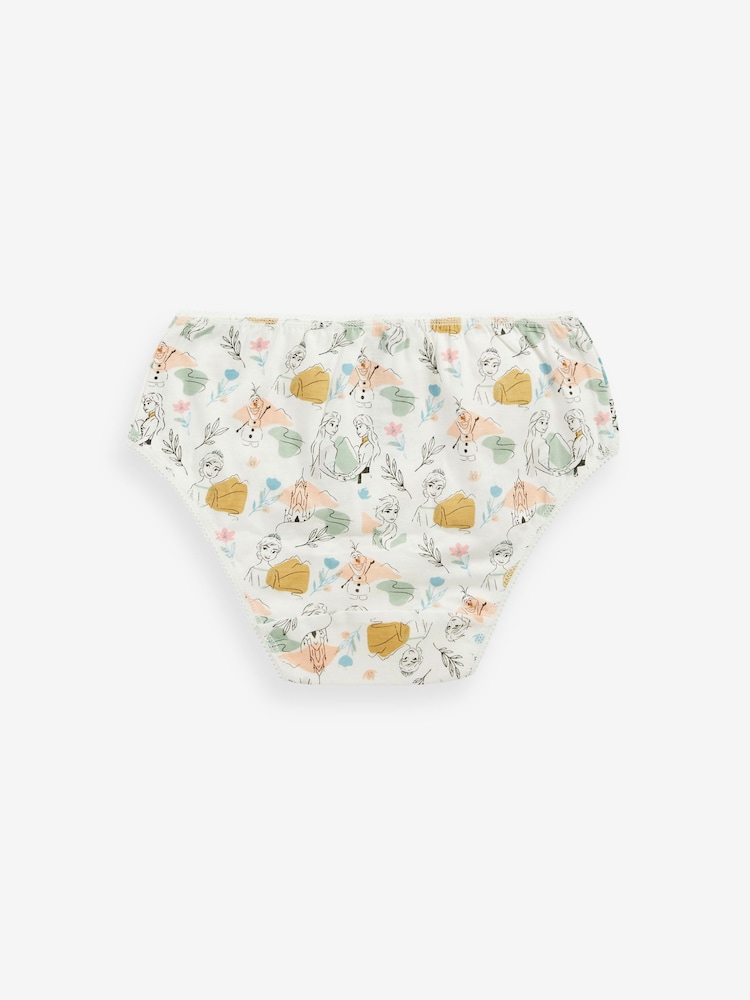 Pink/Blue Disney Frozen 100% Cotton Briefs 5 Pack (1.5-10yrs) - Image 7 of 8