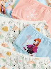 Pink/Blue Disney Frozen 100% Cotton Briefs 5 Pack (1.5-10yrs) - Image 8 of 8