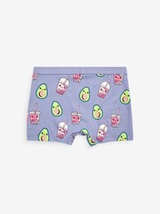 Pink/Grey Avocado Bubble Tea Short Briefs 5 Pack (2-16yrs) - Image 2 of 2
