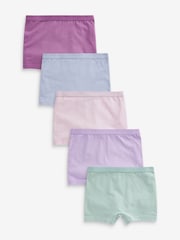 Pink/Purple Short Briefs 5 Pack (2-16yrs) - Image 1 of 2