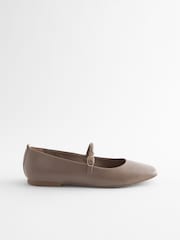 Taupe - Signature Leather Flache Spangenschuhe aus Leder - Bild 3 von 7