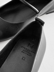 Schwarz - Signature Leather Flache Spangenschuhe aus Leder - Bild 6 von 6