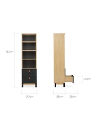Cuddleco 4 Piece Rafi Oak and Black Nursery Furniture Set - Image 8 of 9