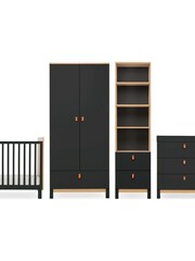Cuddleco 4 Piece Rafi Oak and Black Nursery Furniture Set - Image 9 of 9