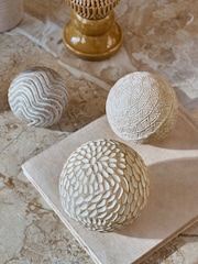 Set of 3 Natural Ecomix Display Spheres - Image 1 of 4