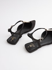Black Forever Comfort® T-Bar Point Toe Shoes - Image 5 of 7