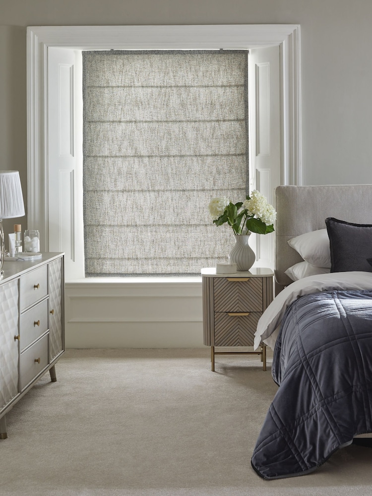Natural Ready Made Bobble Texture Roman Blind - Image 2 of 6