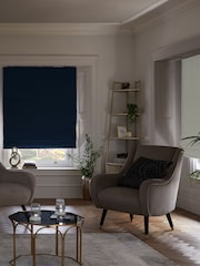 Navy Blue Ready Made Blackout Roman Blind Roman Matte Velvet - Image 2 of 5