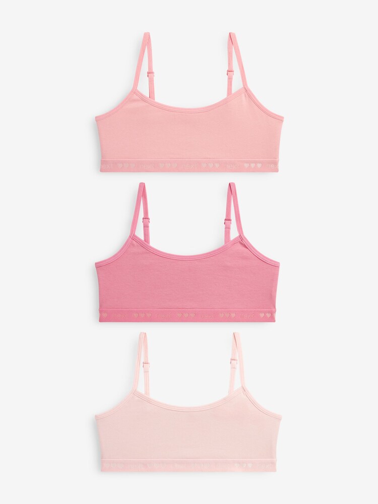 Pink Strappy Crop Top 3 Pack (5-16yrs) - Image 1 of 6