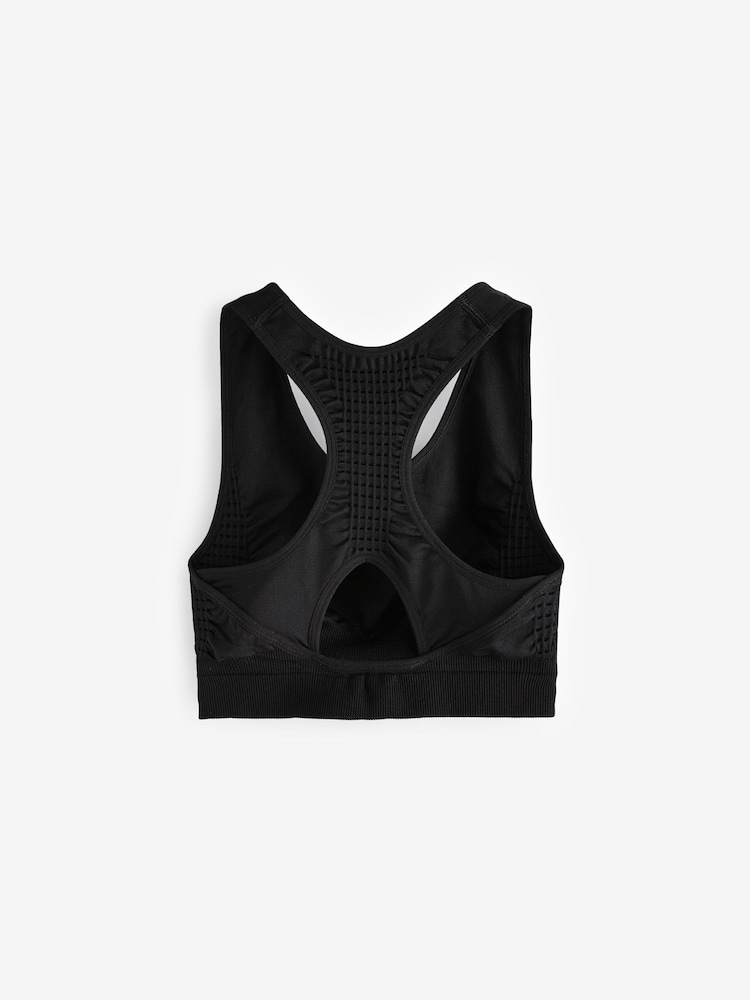 Black Racer Sports Bra (7-16yrs) - Image 2 of 3