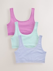 Pink/Purple Crop Tops 3 Pack (5-16yrs) - Image 1 of 7