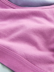 Pink/Purple Crop Tops 3 Pack (5-16yrs) - Image 7 of 7