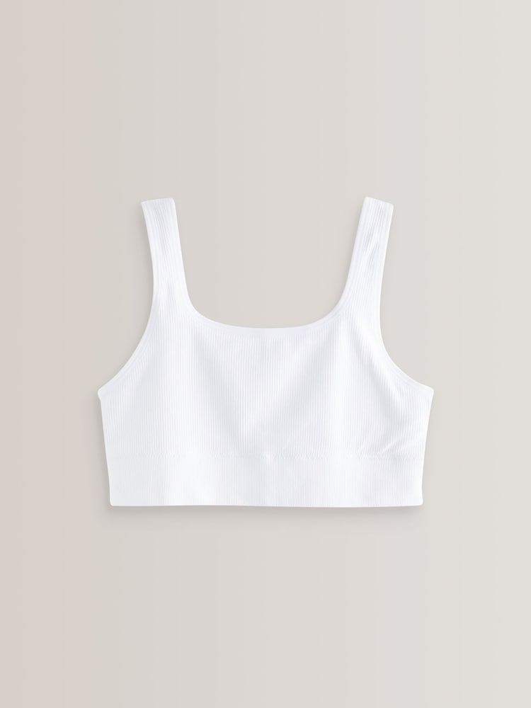 White Seamfree Crop Top 1 Pack (7-16yrs) - Image 1 of 3