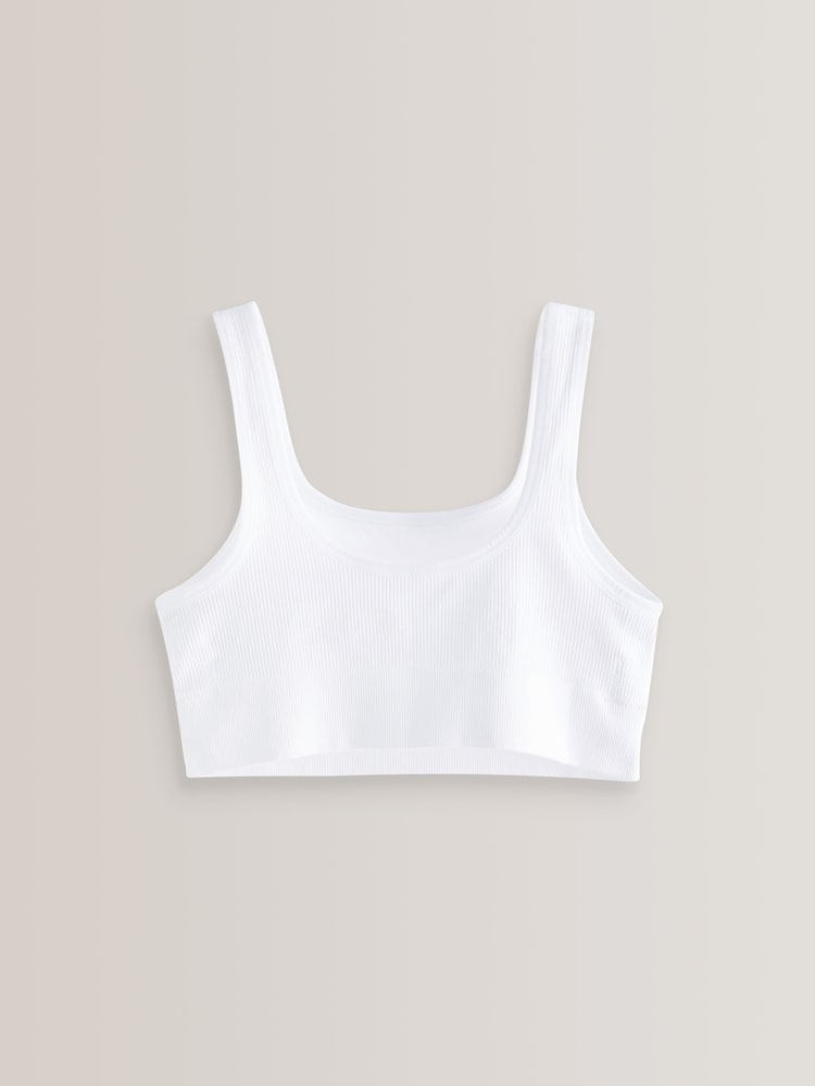 White Seamfree Crop Top 1 Pack (7-16yrs) - Image 2 of 3