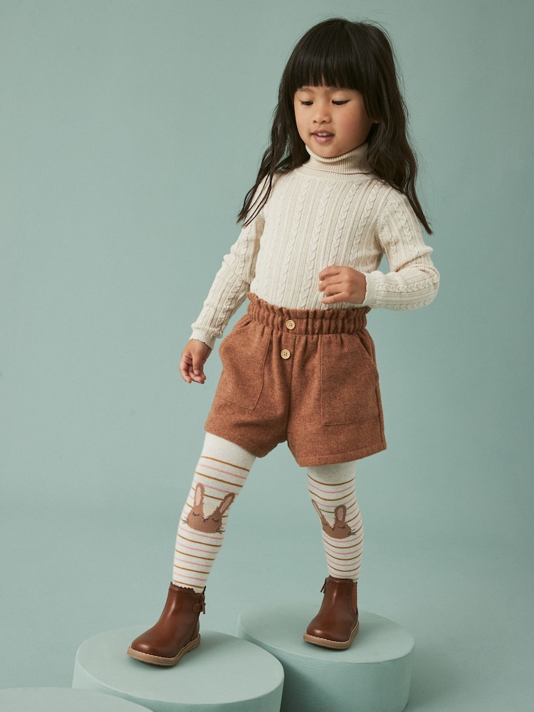 Rust Pull-on Shorts & Tights Set (3mths-7yrs) - Image 2 of 5